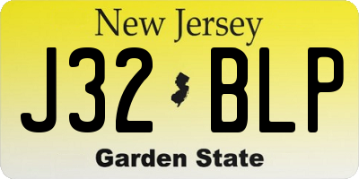 NJ license plate J32BLP