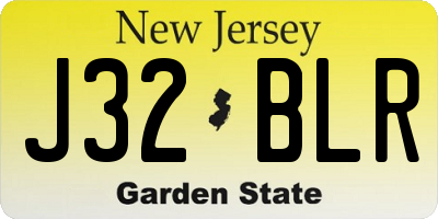NJ license plate J32BLR