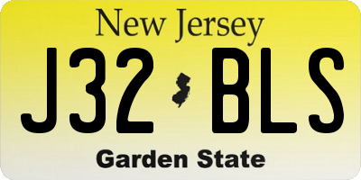 NJ license plate J32BLS
