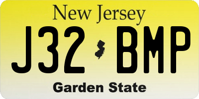 NJ license plate J32BMP
