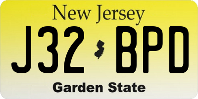 NJ license plate J32BPD