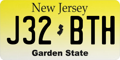 NJ license plate J32BTH