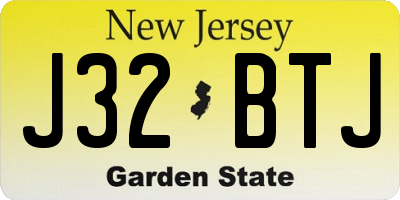 NJ license plate J32BTJ