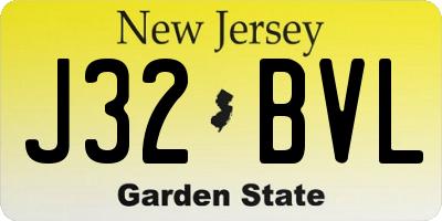 NJ license plate J32BVL
