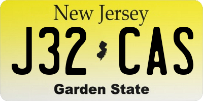 NJ license plate J32CAS
