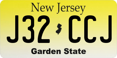 NJ license plate J32CCJ