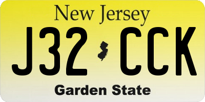 NJ license plate J32CCK