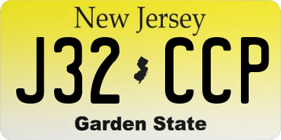 NJ license plate J32CCP