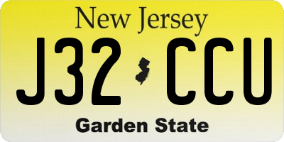 NJ license plate J32CCU