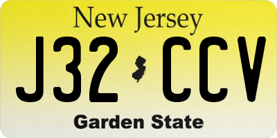 NJ license plate J32CCV