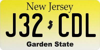 NJ license plate J32CDL