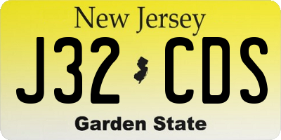 NJ license plate J32CDS