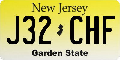 NJ license plate J32CHF
