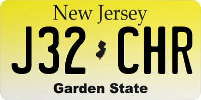 NJ license plate J32CHR