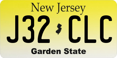NJ license plate J32CLC