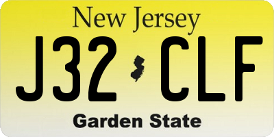NJ license plate J32CLF