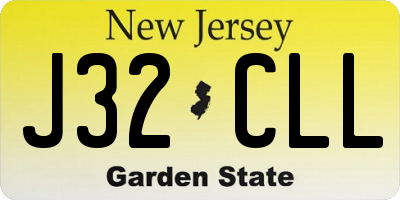 NJ license plate J32CLL