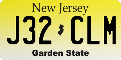 NJ license plate J32CLM