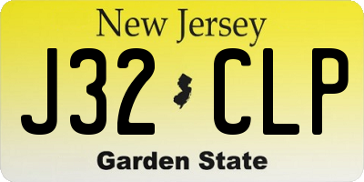 NJ license plate J32CLP