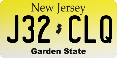 NJ license plate J32CLQ