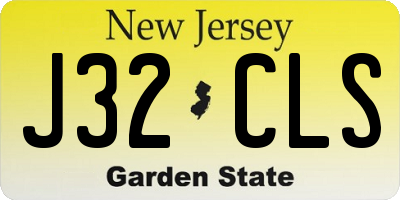 NJ license plate J32CLS