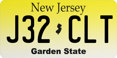 NJ license plate J32CLT