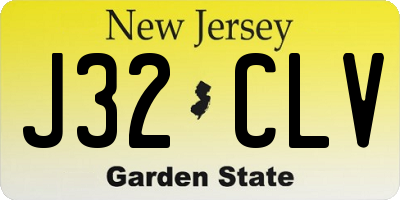 NJ license plate J32CLV