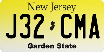 NJ license plate J32CMA
