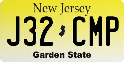 NJ license plate J32CMP
