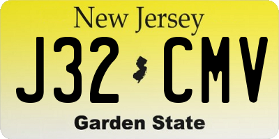 NJ license plate J32CMV