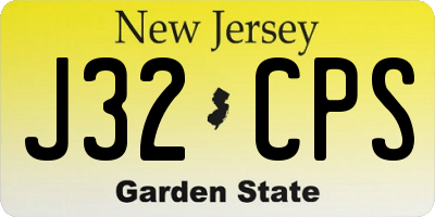 NJ license plate J32CPS