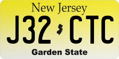 NJ license plate J32CTC