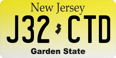 NJ license plate J32CTD
