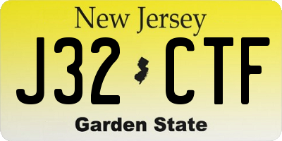 NJ license plate J32CTF