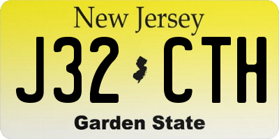 NJ license plate J32CTH