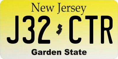 NJ license plate J32CTR