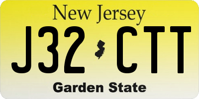 NJ license plate J32CTT
