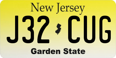 NJ license plate J32CUG