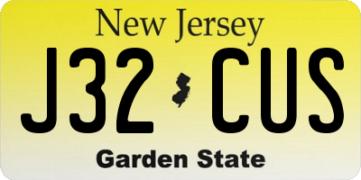 NJ license plate J32CUS