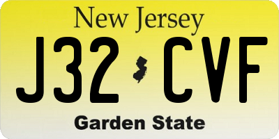 NJ license plate J32CVF