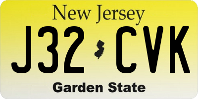 NJ license plate J32CVK