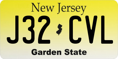 NJ license plate J32CVL