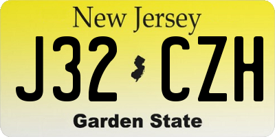 NJ license plate J32CZH