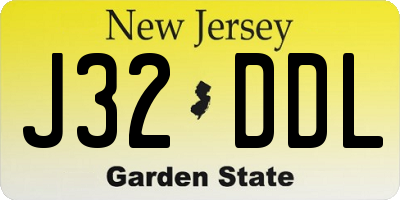 NJ license plate J32DDL