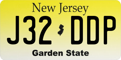 NJ license plate J32DDP