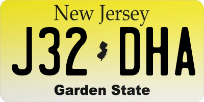 NJ license plate J32DHA
