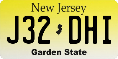NJ license plate J32DHI