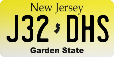 NJ license plate J32DHS