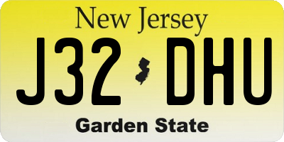 NJ license plate J32DHU