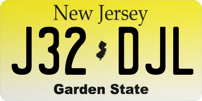 NJ license plate J32DJL